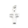 Pendentif Croix ajouré , Argent 925,  8x13MM  x 1pc