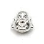 Intercalaire en argent 925, en forme de "Bouddha", 11 * 12mm x 1pc