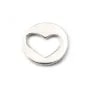 Argent 925 intercalaire coeu 9mm  x 1pc