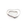 Intercalaire coeur Argent 925 5x7mm  x 1pc