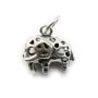Argent 925  breloque elephant 12mm avec anneau 5.5mmX 1pc