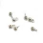 Stopper pour chaîne, argent 925, de forme ronde, avec anneau, 5.5x2.5mm x 10pcs