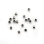 Perle en forme de boule, en argent 925 rhodié, 2 * 0.8mm x 30pcs