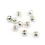 Argent 925 Boule Ronde facette 5mm x 10pcs