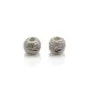 Argent 925 Anneaux Rond Plat diamenté 5.5mm  x 4 pcs