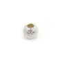 Perle brillante boule en argent 925 8mm x 1pc