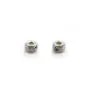 Argent 925 Anneaux Rond Plat diamenté 5.5mm  x 4 pcs