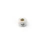 Argent 925 Anneaux Rond Plat diamenté 6.5mm x 2pcs