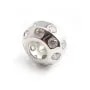 Argent 925 rondelle avec zircon 12x8mm x 4 st