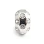 Argent 925 rondelle avec zircon 12x8mm x 4 pcs