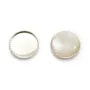 Serti en argent 925, pour cabochon rond de 12mm x 2pcs