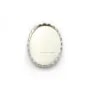 Serti en argent 925, pour cabochon de forme ovale, 10 * 14mm x 1pc
