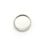 Serti en argent 925, pour cabochon rond de 10mm x 2pcs