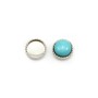 Serti en argent 925, pour cabochon rond de 6 mm x 5pcs