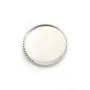 Serti en argent 925, pour cabochon rond de 14mm x 1pc