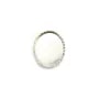 Serti en argent 925, pour cabochon de forme ovale, 8 * 10mm x 2pcs