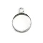 Pendant in 925 silver, with set for round cabochon of 12mm x 1pc