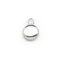 Pendant in 925 silver, with set for round cabochon of 10mm x 1pc