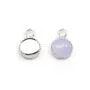 Pendentif en argent 925, avec serti pour cabochon rond de 8mm x 1pc