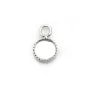 Pendant in 925 silver, with set for round cabochon of 6mm x 2pcs