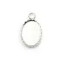 Pendentif serti en argent 925, pour cabochon de forme ovale, 10x14mm x 1pc