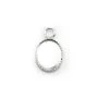 Pendant set in 925 silver, for cabochon in oval shape, 8 * 10mm x 1pc