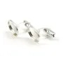 Boutons manchettes plateau oval 10x14mm ,argent 925, x 2pcs
