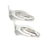 Cuff link squared for cabochon Sterling silver 925 ,12mm x 2pcs
