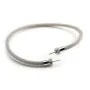 Flexible bracelet 925 sterling silver with strass for halfdriled beads x 1pc