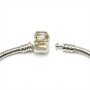 Bracelet en argent 925, maille serpentine, épaisseur de fil 3mm x 1pc