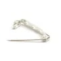 Broche en argent 925, avec 3 trous, mesurant 25x4.5mm x 1pc