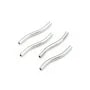 Tubes twistés, Argent 925 rhodié 1.1x21mm x 4pcs