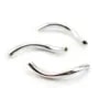 Tubes twistés, Argent 925 1.8x20 mm x 2pcs