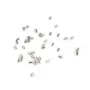 Rhodium 925 silver crimp tubes 1x1.5x0.5mm x 30pcs