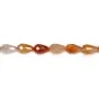 Cornaline goutte facette 6x10mm x 40cm