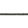 Spinelle noir de forme ronde facetté, 3mm x 40cm