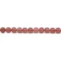 Quartz fraise,de forme rond ,6mm x 39cm