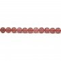 Quartz fraise,de forme rond ,6mm x 39cm