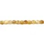 Oeuil de tigre gold, de forme ronde plate facetté, 4mm x 40cm