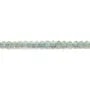 Prhenite rondelle boulier facette 3x4mm sur fil 39cm