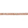 Pietra di luna arancione rondella sfaccettata 2x3mm x 40cm
