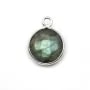 Labradorite ronde sertie sur argent 925 11mm x 1pc