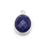 Lapis lazuli de forme ovale, 1 anneau, serti en argent, 11x13mm x 1pc