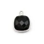 Agate carré 1 anneau serti en argent 925  x 1pc