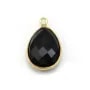 Faceted round spinel set in silver 925 with zirconium 15mm x 1pc