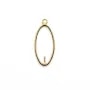Pendentif ovale 20x10mm en gold filled 14 carats pour perle semi-percée x 1pc