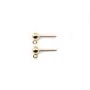 CLOU D'OREILLES BOULE 4MM GOLD FILLED 14 CARAT 1.4G10PCS