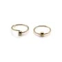 Créoles avec boule 3mm en gold filled 14 carats 12x0.7mm x 2pcs