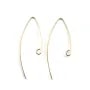 Crochets d'oreilles 35mm en gold filled 14 carats x 2pcs