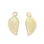 Breloque feuille gold filled 14carat 5x12mm x 2pcs